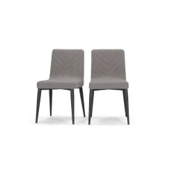 Juego de 2 sillas de comedor Lex – Gris grafito