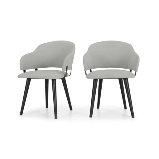Juego de 2 sillas de comedor Nielson – Gris granizo