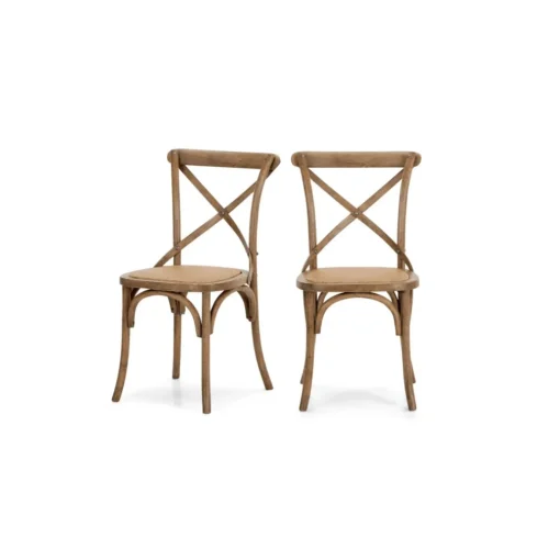 Juego de 2 sillas de comedor Rochelle – Roble