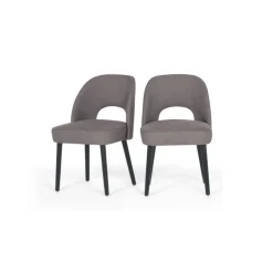 Juego de 2 sillas de comedor Rory – Gris grafito