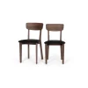 Juego de 2 sillas de comedor Jenson – Roble Oscuro y gris oscuro