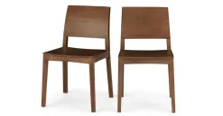 Juego de 2 sillas de comedor Keaton – Nogal