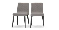 Juego de 2 sillas de comedor Lex – Gris grafito