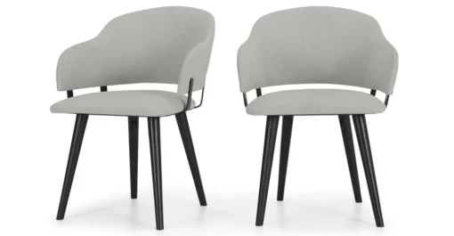 Juego de 2 sillas de comedor Nielson – Gris granizo