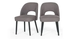 Juego de 2 sillas de comedor Rory – Gris grafito