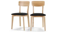 Juego de 2 sillas de comedor Jenson – Roble y gris oscuro