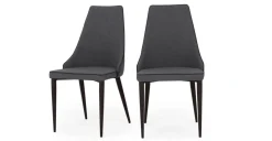 Juego de 2 sillas de comedor Julietta – Gris marga