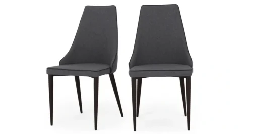 Juego de 2 sillas de comedor Julietta – Gris marga