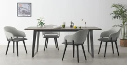 Juego de 2 sillas de comedor Nielson – Gris marga y granizo