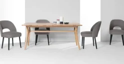 Juego de 2 sillas de comedor Rory – Gris grafito