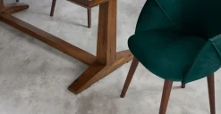 Juego de 2 sillas de comedor Lule – Terciopelo azul espuma de mar