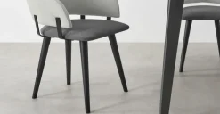 Juego de 2 sillas de comedor Nielson – Gris marga y granizo