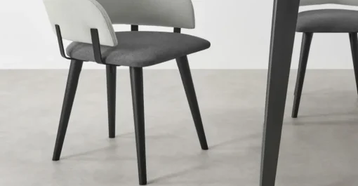 Juego de 2 sillas de comedor Nielson – Gris marga y granizo