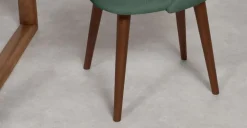 Juego de 2 sillas de comedor Lule – Verde bahía y nogal ⚡