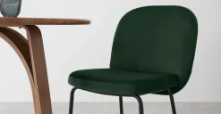 Juego de 2 sillas de comedor Safia – Terciopelo verde pino