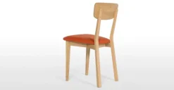 Juego de 2 sillas de comedor Jenson – Roble y naranja retro