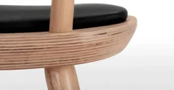 Juego de 2 sillas de comedor Kitson – Fresno natural y negro