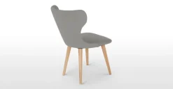 Juego de 2 sillas de comedor Bjorg – Gris manhattan y roble