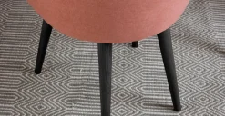 Juego de 2 sillas de comedor carver de respaldo alto Stig – Rosa viejo y negro