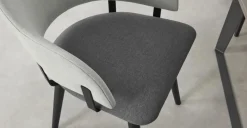 Juego de 2 sillas de comedor Nielson – Gris marga y granizo