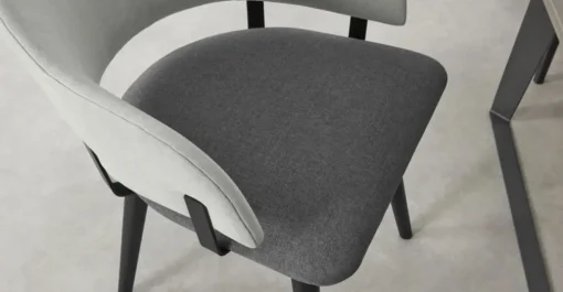 Juego de 2 sillas de comedor Nielson – Gris marga y granizo