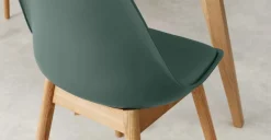 Juego de 2 sillas de comedor Thelma – Roble y verde