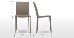 Juego de 2 sillas de comedor Braga – Arcilla