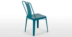 Juego de 2 sillas de metal Edny – Azul cerceta