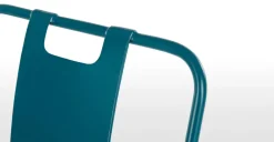 Juego de 2 sillas de metal Edny – Azul cerceta