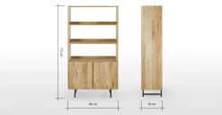 Librería con Armario Aphra – Mango Clara y Negro