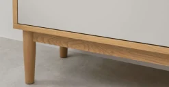 Librería estrecha Campton – Roble y gris