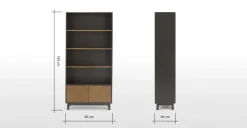 Librero Belgrave – Roble Oscuro