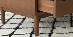 Mesa de Centro con Almacenaje Campton – Roble oscuro y gris