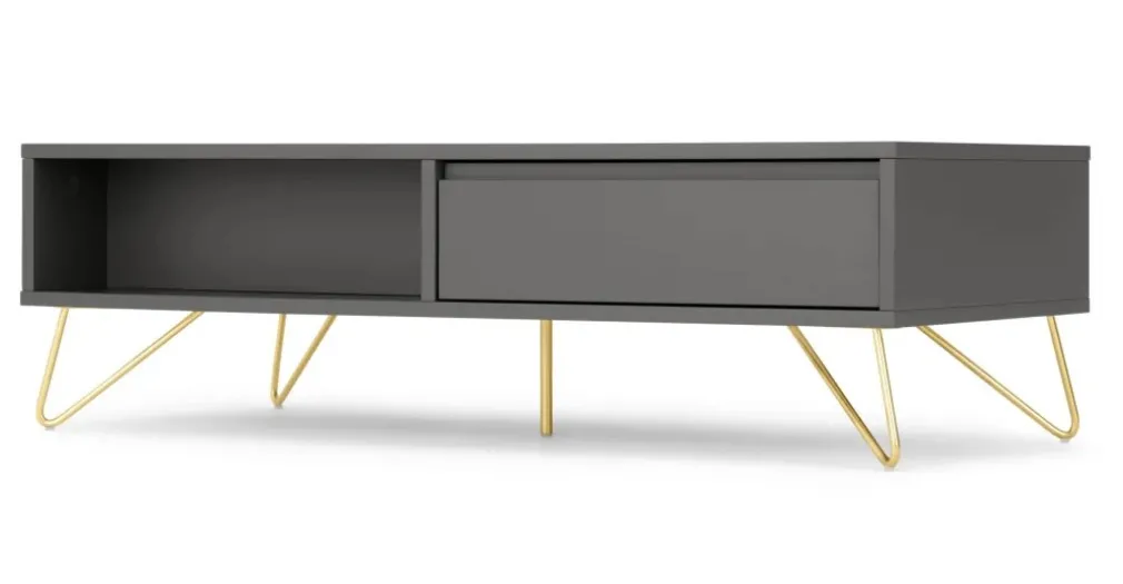 Mesa de Centro Elona – Gris Carbón y Metal