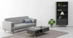 Mesa de Centro Elona – Gris Carbón y Metal