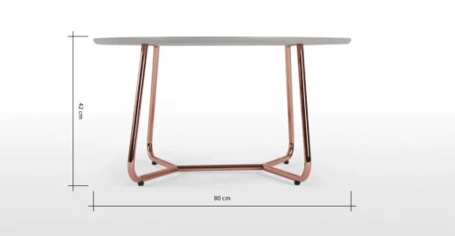 Mesa de Centro Nyla – Gris y cobre