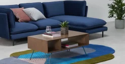 Mesa de Centro Rectangular Dotty – Roble oscuro