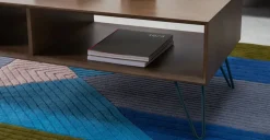 Mesa de Centro Rectangular Dotty – Roble oscuro