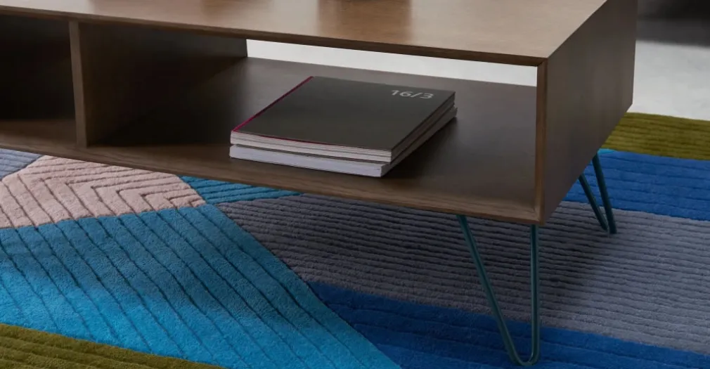 Mesa de Centro Rectangular Dotty – Roble oscuro