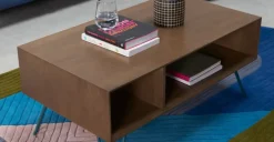 Mesa de Centro Rectangular Dotty – Roble oscuro