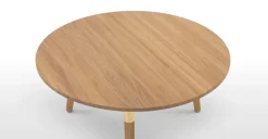 Mesa de Centro Redonda Range – Roble macizo y Metal