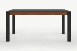 Mesa de Comedor 6 Asientos Corinna – Negro y Nogal