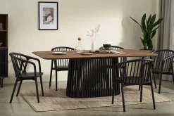 Mesa de Comedor 8 Asientos Zaragoza – Nogal y Negro