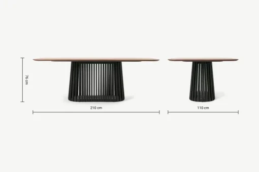 Mesa de Comedor 8 Asientos Zaragoza – Nogal y Negro