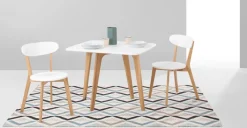 Mesa de Comedor Fjord – Roble y Blanco