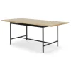 Mesa de Comedor Aphra – Madera de Mango Clara y Negro