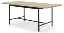 Mesa de Comedor Aphra – Madera de Mango Clara y Negro