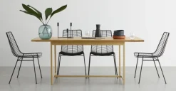 Mesa de Comedor Aphra – Madera de Mango Clara y Metal
