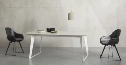 Mesa de Comedor Boone – Hormigón Blanco