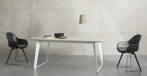 Mesa de Comedor Boone – Hormigón Blanco